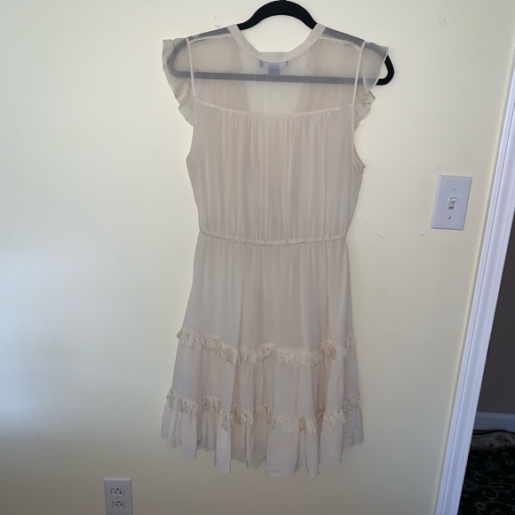Anthropologie cream flowy dress - Picture 7 of 7